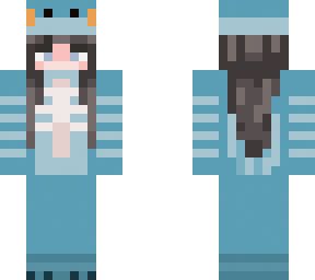 mudkip onesie but with full black hair