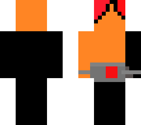 new kamen rider orange black (minecraft skin)