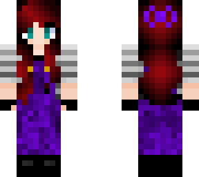 purple overalls