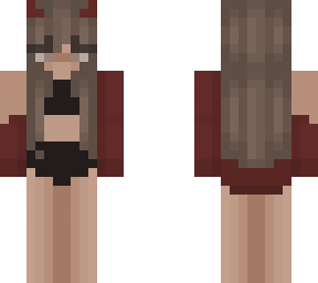red bikini girl with devil horns