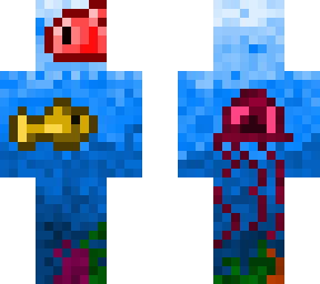 under water