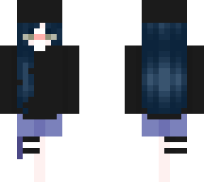 blue haired albino