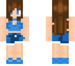 Blue hot teen Minecraft Skin
