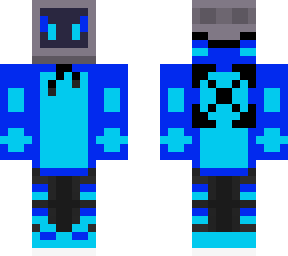 blue off white tv head