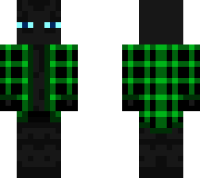 enderman with green flannel