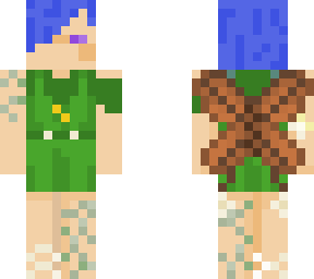 green fairy (oc but can change hair and skin)