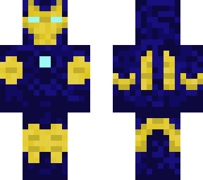 homem de ferro azul