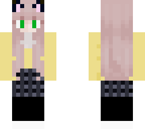 pink and yellow catgirl