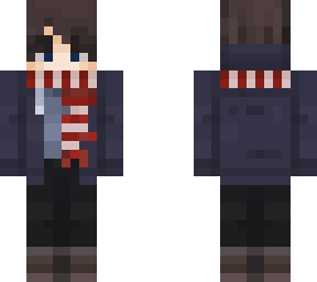 red and white scarf
