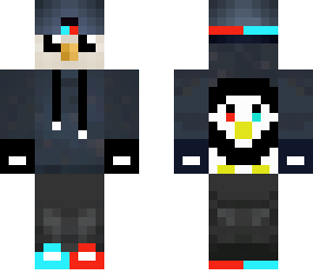 red blue gamer pinguin