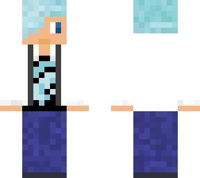 white hoodie blue hair