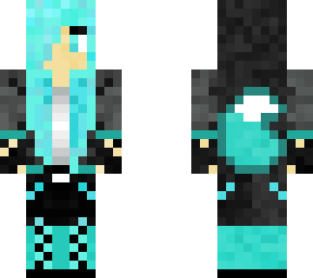 wolf  lady- blue hair
