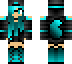 aqua wolf girl with glasses