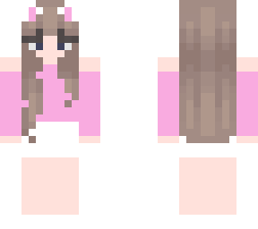 basic pink catgirl