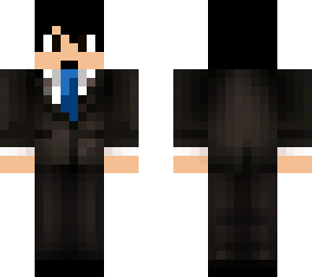 blue tie suit