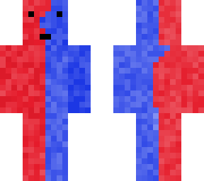 half red half blue
