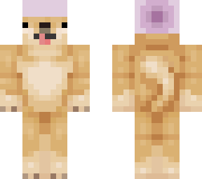 pink beanie doge