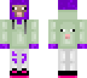 purple sheep wearing a sheep version of my hoodie