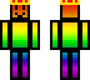 rainbow king | Minecraft Skin
