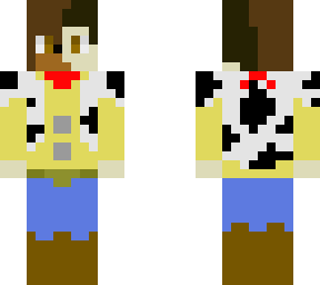 woody the cowboy wearing the brokin freddy fazbear mask