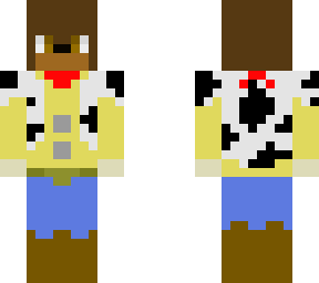 woody the cowboy wearing the freddy fazbear mask
