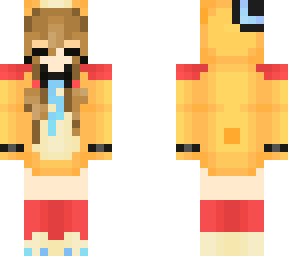 brunnette girl in pigtails//freddy fazbear hoodie