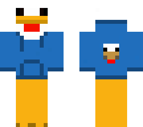 chicken with a blue hoodie cartoon