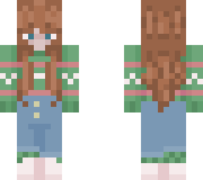 christmas green and pink girl