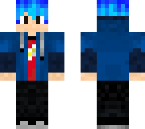 flash de pelo azul
