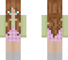 green and pink girl again