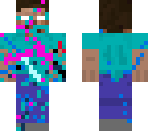 herobrine covered in paint