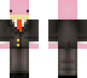 pink frog in a suit