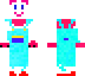 pink panda in an overall dress
