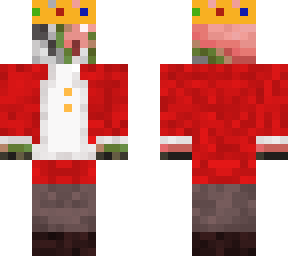 zombie piglin in a technoblade outfit