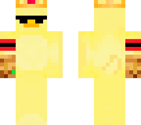 skin de pato con guantelete y bandera con rojo y *****
