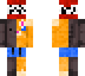 black axolotl and orange cat (holding a tnt)
