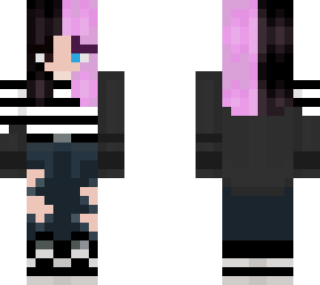 black-purple hair e-girl