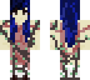 fariytale blue haired ivy girl pink dress