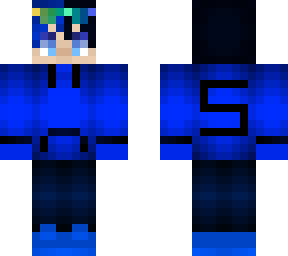 blue boy skin 14 w neon glasses w s on back