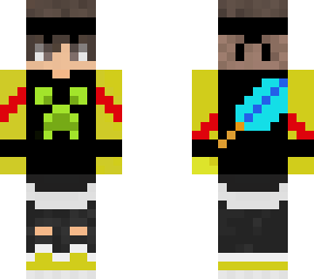 boy skin in creeper costume