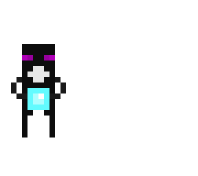 enderman with diamond block
