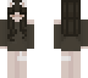 girl with cat ears (brown and white)