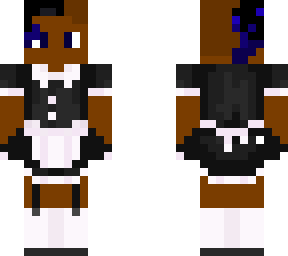 half blue hair woman (maid dress not mine)