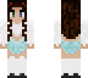 heterochromia girl with skirt and crop
