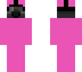 pink axo with gas mask