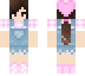 pink heart farmer girl