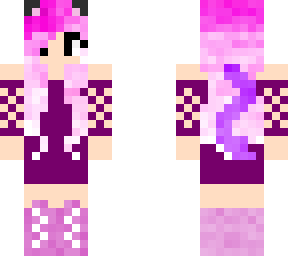 purple gradient cat girl