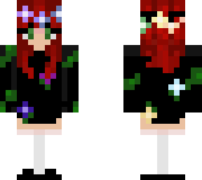 red hair girl flower edit