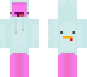 axelotl in duck hoodie