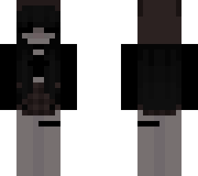 black hair girl with bear hat